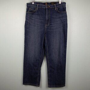 Lee High Rise Cropped dark wash jeans-32